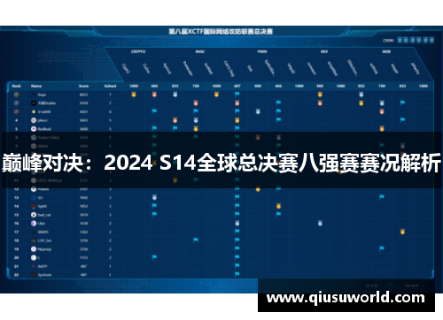 巅峰对决：2024 S14全球总决赛八强赛赛况解析